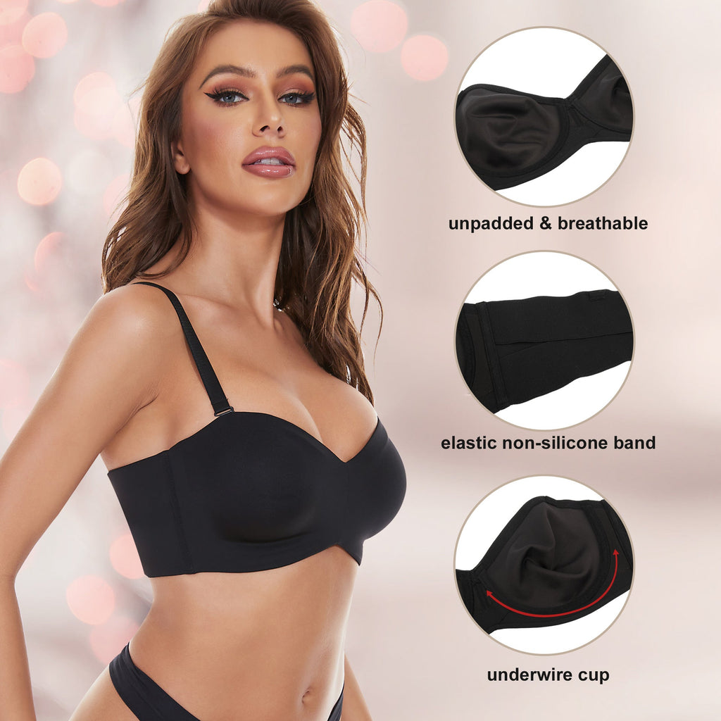 KELONDA™ Full Support Non-Slip Convertible Bandeau Bra