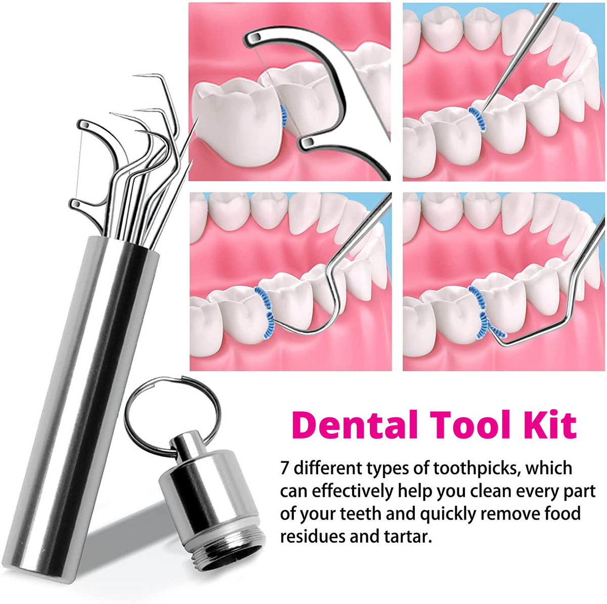 KELONDA™ Portable 7 Toothpicks Set